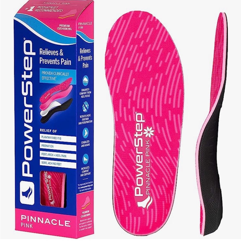 Power step pinnacle pink insoles arch support